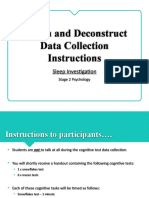 D D Data Collection Instructions