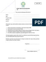 Akd. F. 09 Formulir Pernyataan Beasiswa
