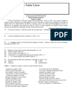 Colégio Santa Lúcia: Avaliação de Sintaxe 01 Quem Inventou A Pipoca? Prepare o Filme