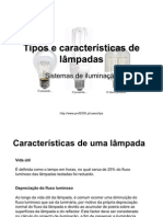 Tipos e Características de Lâmpadas