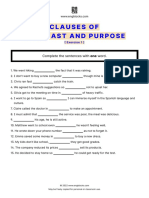 Clauses of Contrast and Purpose Exercise 1