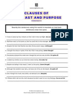 Clauses of Contrast and Purpose Exercise 2