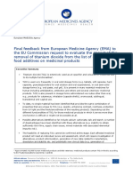 Final Feedback European Medicine Agency Ema Eu Commission Request Evaluate Impact Removal Titanium - en