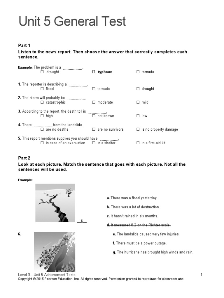 General test unit 5 download free pdf natural disasters tropical