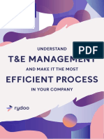 T&E Management Efficient Process: Understand