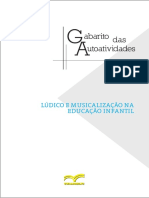 Gabarito Da Atividade Lúdico e Musicalização Na Educação Infantil