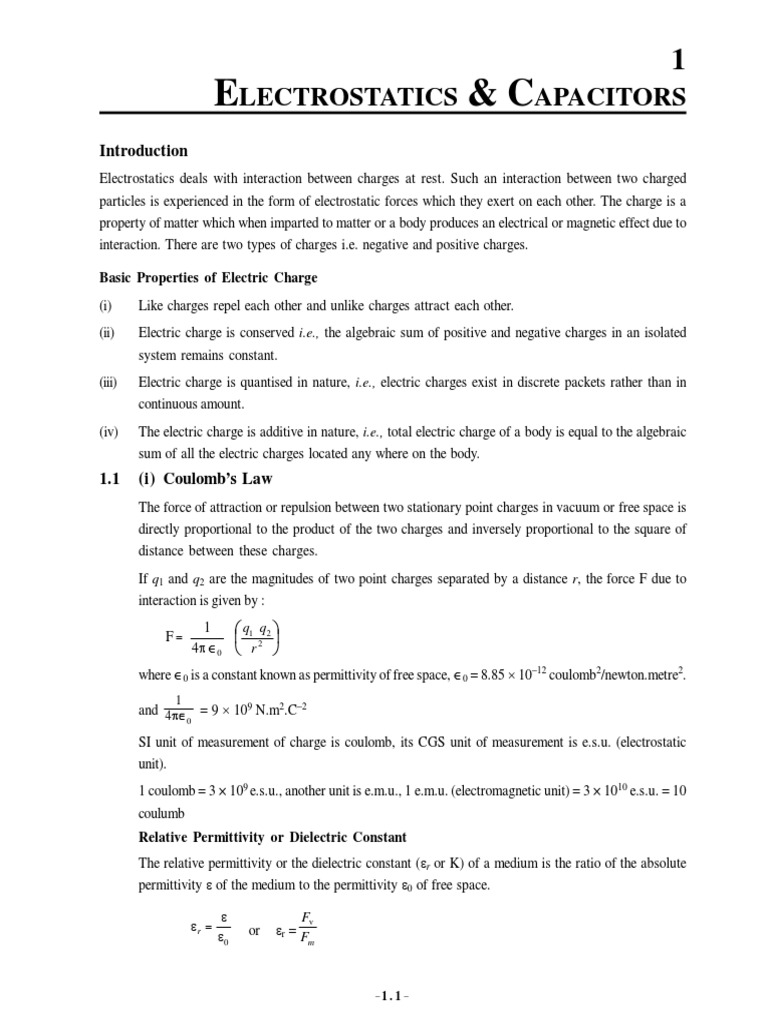 Electrostatics: Charge Interactions and Forces | PDF | Electric Charge ...