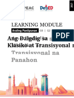 Learning Module: Ang Daigdig Sa Klasiko at Transisyonal Na Panahon