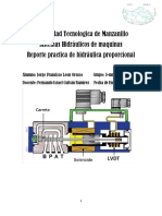 Reporte de Practica de Hidraulica Proporcional