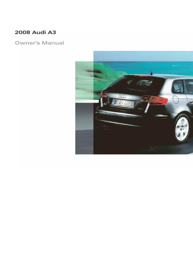 Manuale Audi A3 (2008) (352 Pagine) PDF