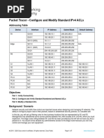 5.1.8 Packet Tracer - Configure Numbered Standard IPv4 ACLs - ILM | PDF ...