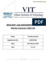 Bece102P: Lab Assessment Task-3 (Winter Semester 2022-23)