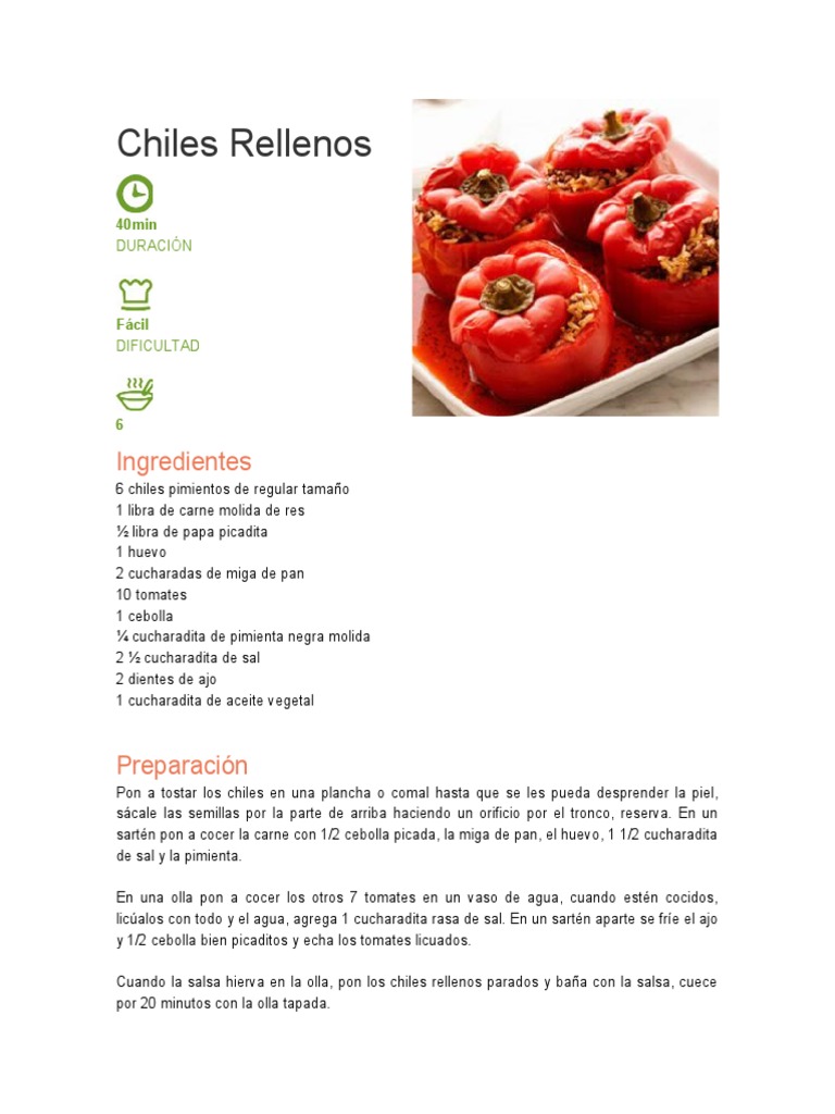 Chiles Rellenos | PDF