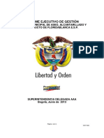 Informe Ejecutivo de Gestión: Empresa Municipal de Aseo, Alcantarillado Y Acueducto de Floridablanca E.S.P