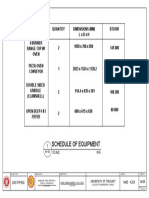 Commercial Kitchen Equipment Schedule