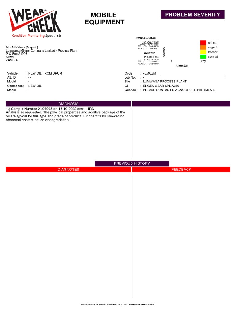 Mobile Equipment Problem Severity Download Free PDF Viscosity
