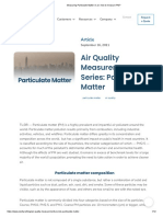 Air Quality Measurements Series: Particulate Matter: Article