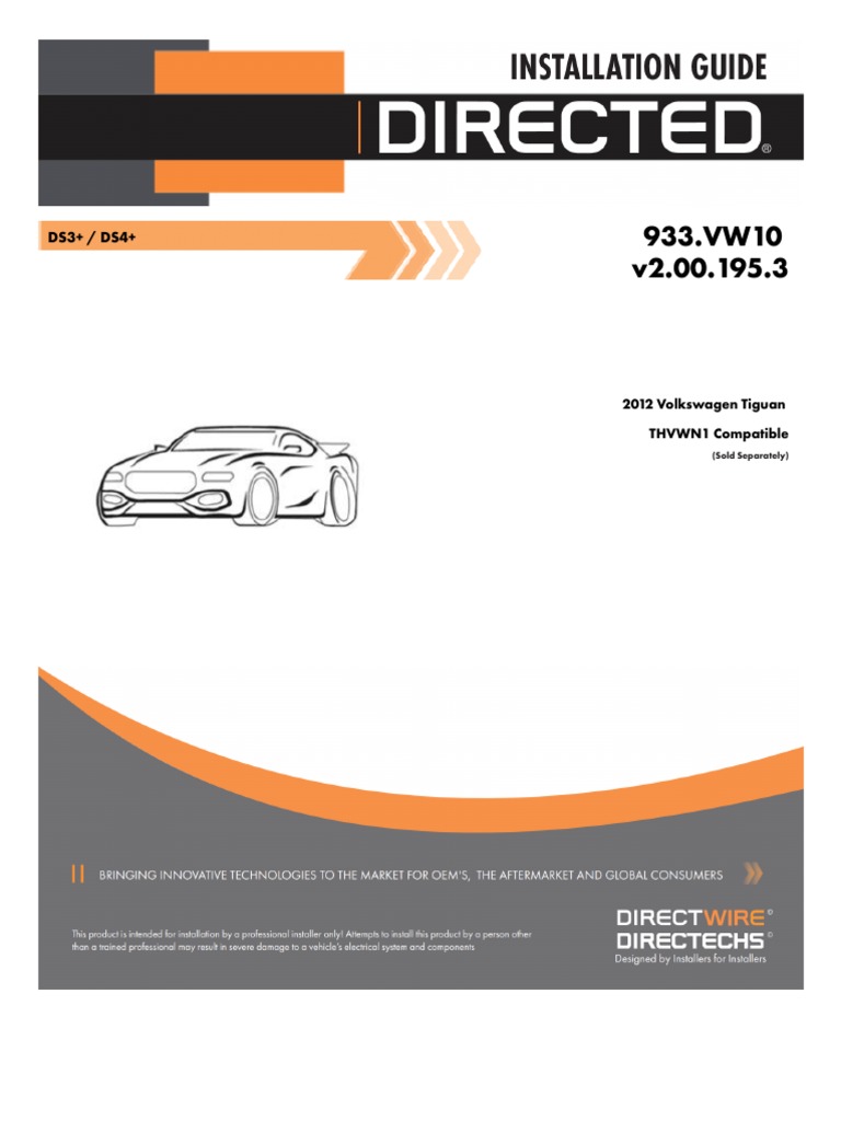 DS3+ / DS4+ 2012 Volkswagen Tiguan THVWN1 Compatible PDF Mobile