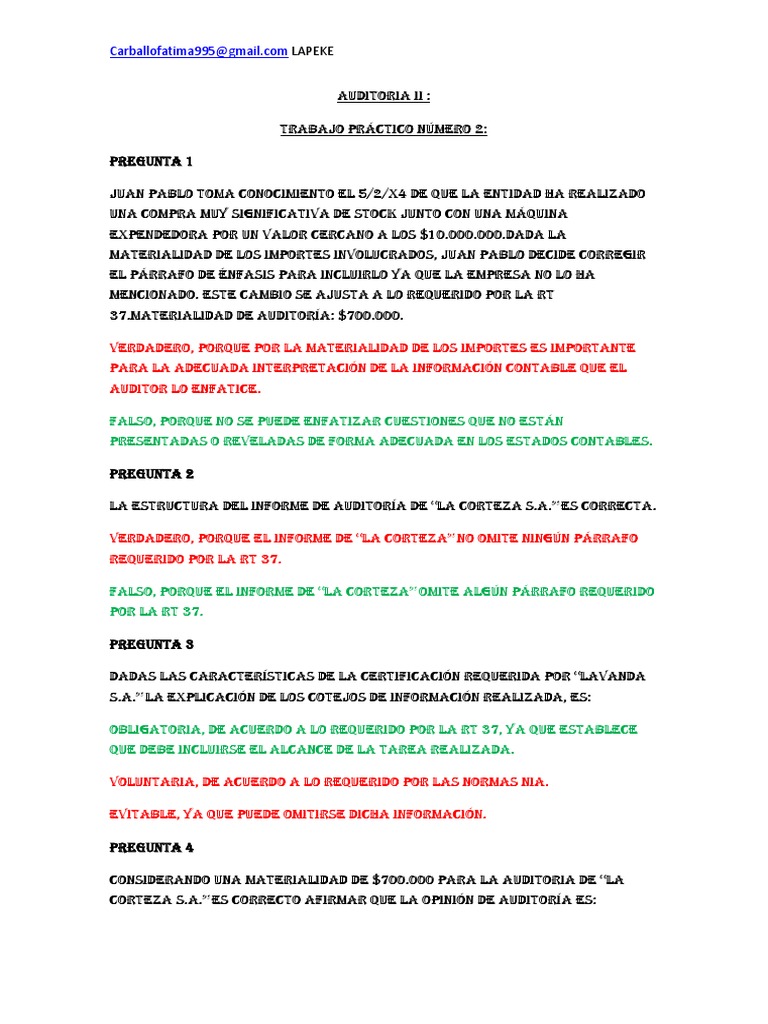 Auditoría y Certificación: Análisis RT 37 | PDF | Contralor | Auditoría