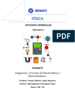 Física: Asignación: Nociones de Electrostática y Electrodinámica