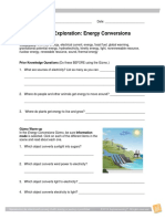 Student Exploration: Energy Conversions