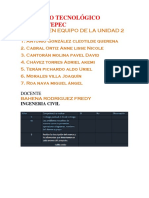 Instituto Tecnológico de Zacatepec: Trabajo en Equipo de La Unidad 2