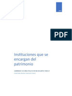 Tarea #3. Instituciones Que Se Encargan Del Patrimonio