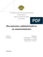 Documentos administrativos en mantenimiento