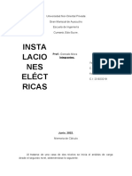 Memoria cálculo instalación eléctrica casa