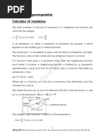 Chapter 4a (Prerequisite) Calculus of Variation: DX Dy X y DX X X y X y F J