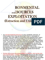 Environmental Resources Explotation
