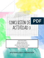 Conclusión de La Actividad 3: Epistemologia Y Pedagogía