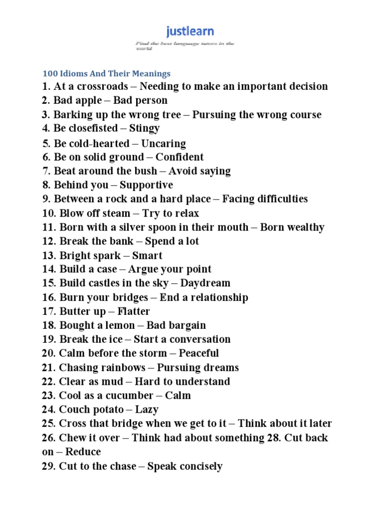 A TO Z IDIOMS ALPHABETICAL LIST visual data 7