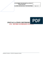 Installation Methodology: (FM - 200 Fire Suppression System)