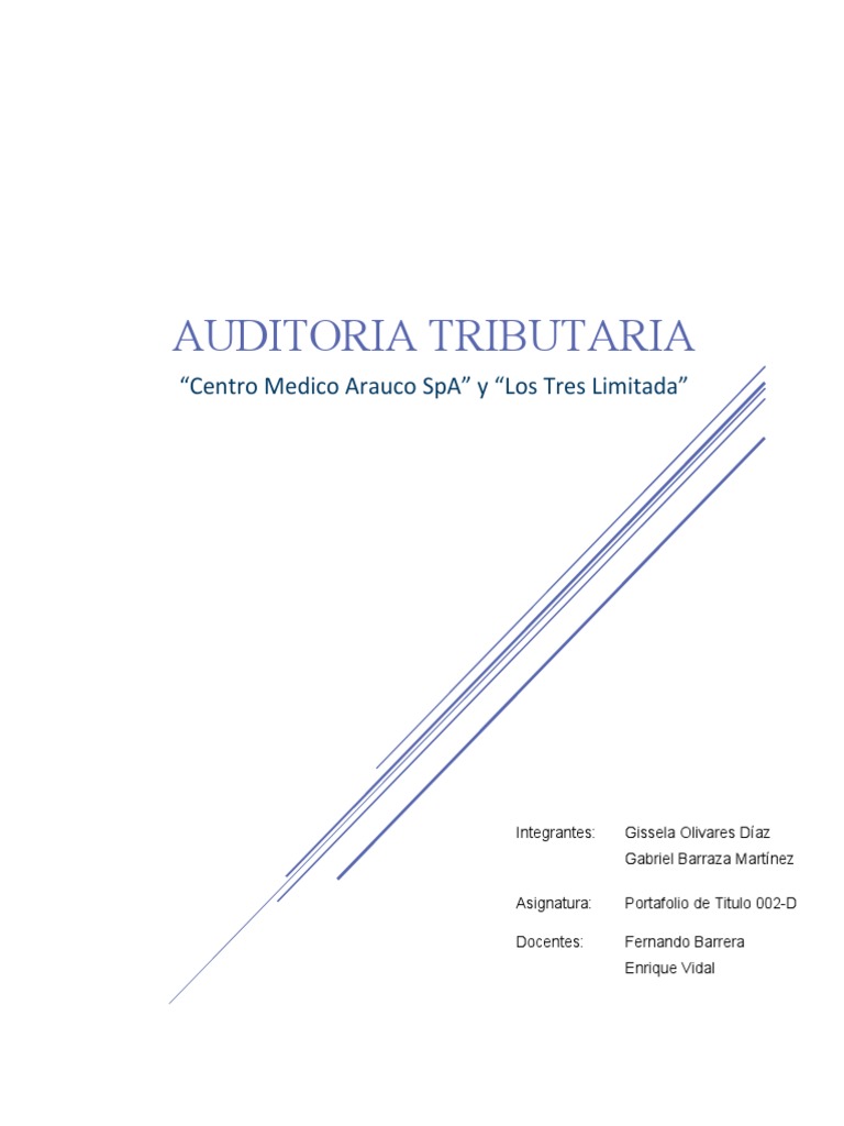 Auditoria Tributaria 1 Descargar Gratis Pdf Auditoría Impuesto