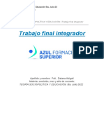 TEORÍA SOCIOPOLÍTICA Y EDUCACIÓN - Trabajo Final Integrador