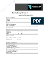Solicitud Diagnóstico de Negocio Ficha Cliente: Datos Personales