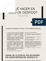 Causales de despido docente según el Estatuto Docente