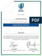 Certificado Rugby Online Completado