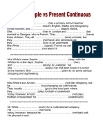 Exercício Simple Present x Present Continuous