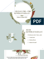 Jenis Dan Ciri - Ciri Kewirausahaan: Selasa, 28 Maret 2023