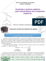 Encontros 1 e 2 - Introdução A Química Orgânica.