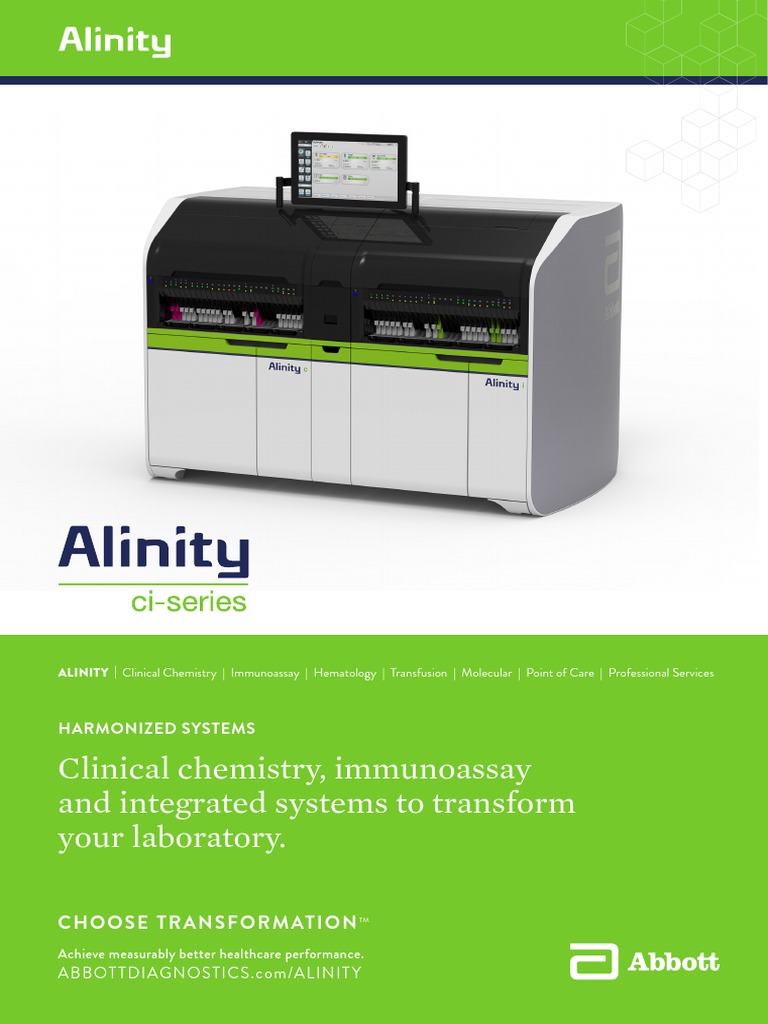 ADD-00058926 Alinity Ci-Series Brochure FINAL | PDF | Assay | Laboratories