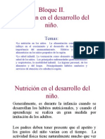 BLOQUE II Nutrición en El Desarrollo Del Niño.