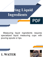 Measuring Liquid Ingredients