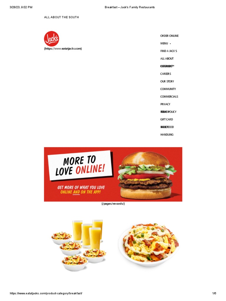 Breakfast Jack's Family Restaurants PDF Bacon Eating Behaviors