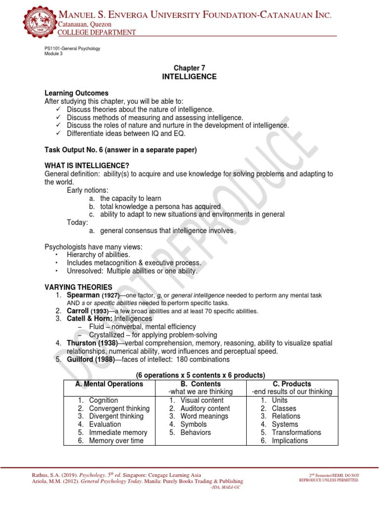 Chapter+7 Intelligence | PDF | Intelligence | Wechsler Adult ...