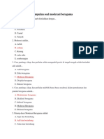 Kumpulan Soal Moderasi Beragama: A. Tawasuth