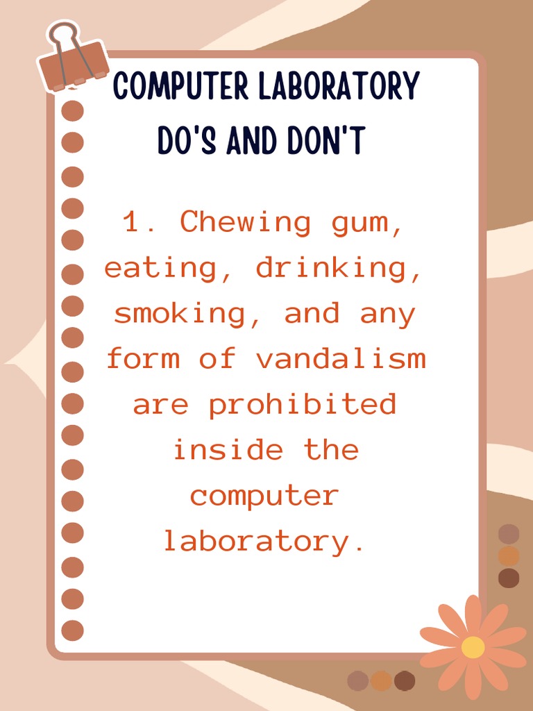computer lab rules PDF