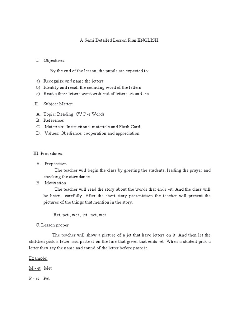 Semi Detailed LP | PDF